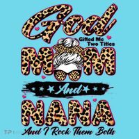 God Gifted Me Two Titles Mom And Nana Long Sleeve Shirt thumb 2