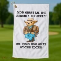 God Grant Me The Serenity To Accept The Vibes Golf Towel thumb 1