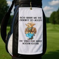 God Grant Me The Serenity To Accept The Vibes Golf Towel thumb 2
