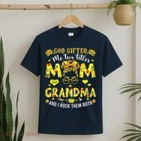 God Gifted Me Two Titles Mom And Grandma Rock Both T-Shirt thumb 2