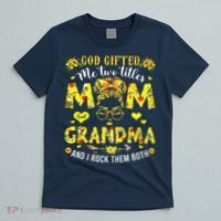 God Gifted Me Two Titles Mom And Grandma Rock Both T-Shirt thumb 5