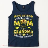 God Gifted Me Two Titles Mom And Grandma Rock Both Tank Top thumb 2