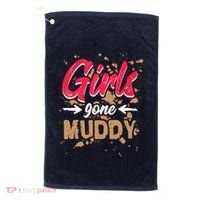 Girl Gone Muddy Mud Runs For Wo Mud Running Team Golf Towel thumb 0