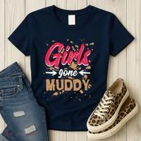 Girl Gone Muddy Mud Runs For Wo Mud Running Team Women's T-Shirt thumb 3