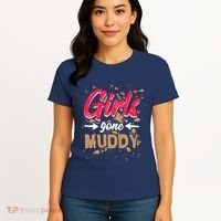 Girl Gone Muddy Mud Runs For Wo Mud Running Team Women's T-Shirt thumb 4