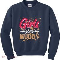 Girl Gone Muddy Mud Runs For Wo Mud Running Team Kids Sweatshirt thumb 0