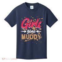 Girl Gone Muddy Mud Runs For Wo Mud Running Team Kids T-Shirt thumb 0