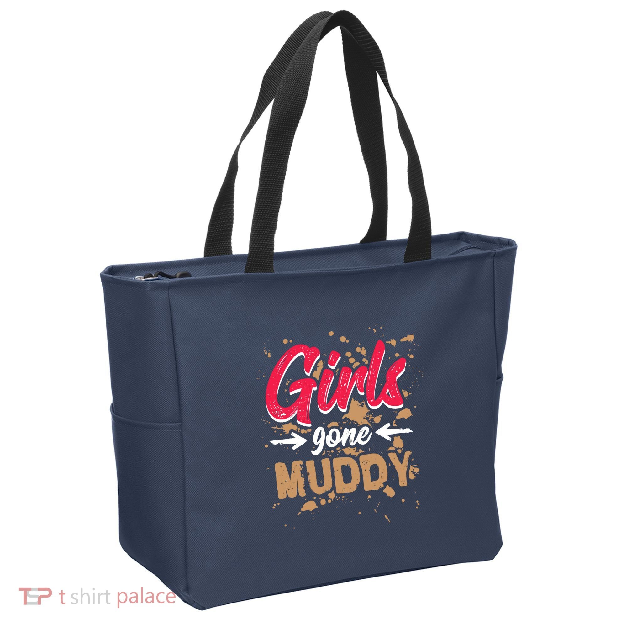 Girl Gone Muddy Mud Runs For Wo Mud Running Team Tote Bag