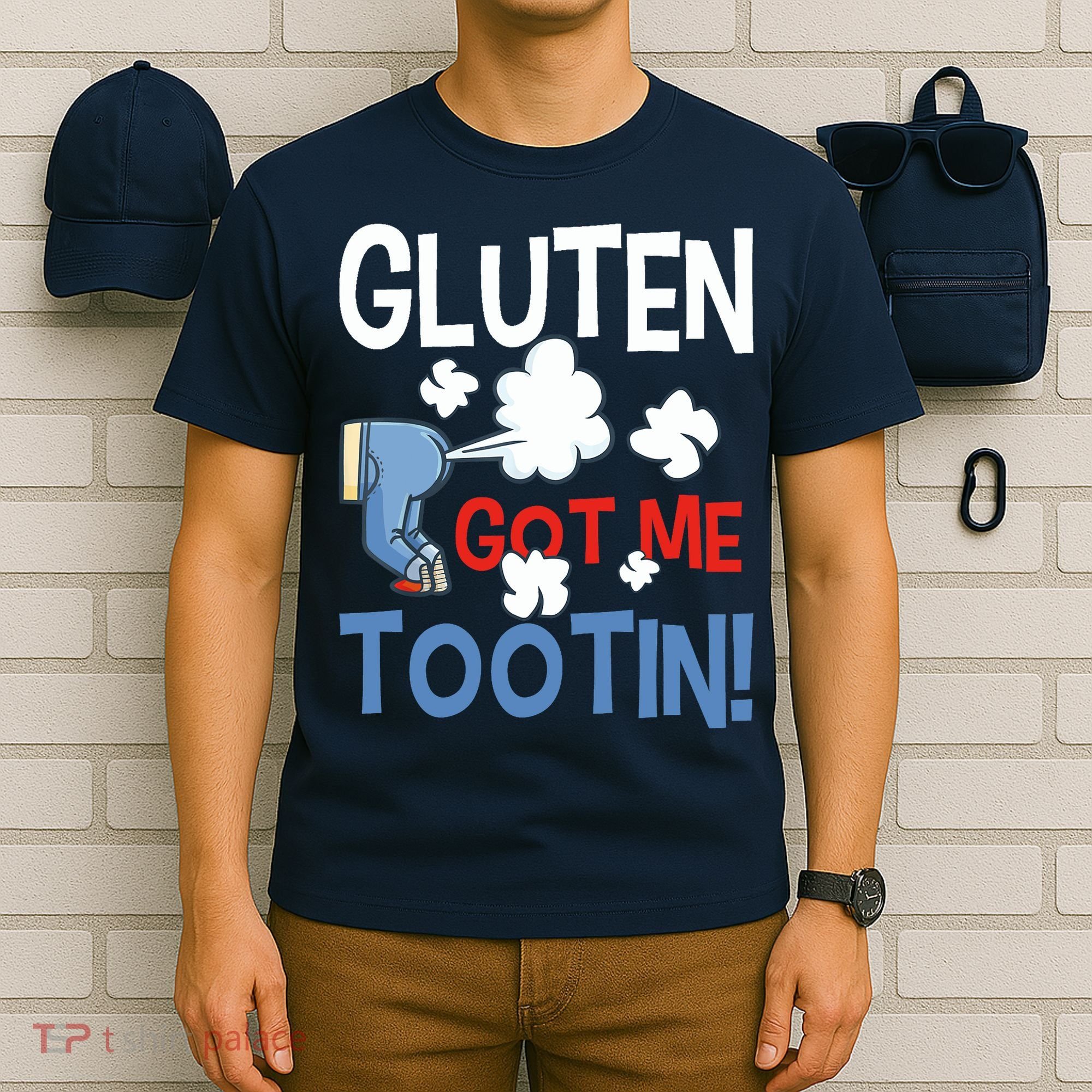 Gluten Got Me Tootin Gluten Allergy Celiac Disease T-Shirt