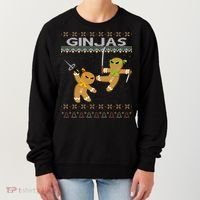 Ginjas Gingerbread Ninjas Ninjabread Christmas Ugly Sweater Women's Sweatshirt thumb 0