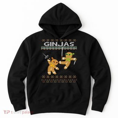 Ginjas Gingerbread Ninjas Ninjabread Christmas Ugly Sweater Hoodie