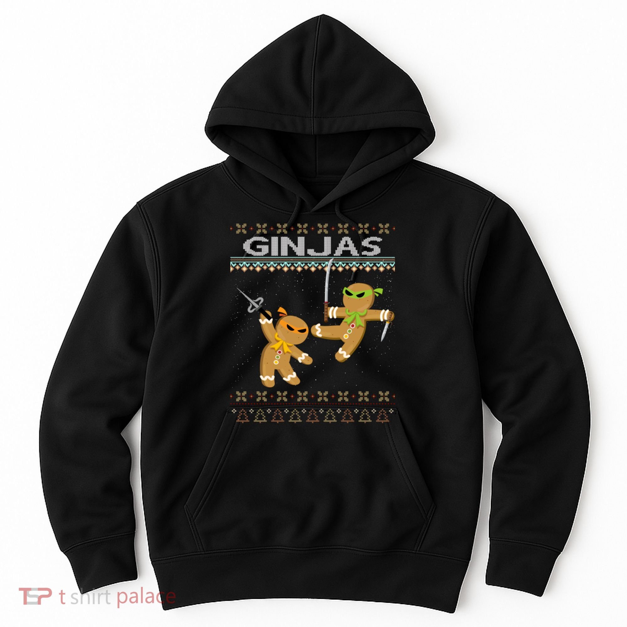 Ginjas Gingerbread Ninjas Ninjabread Christmas Ugly Sweater Hoodie