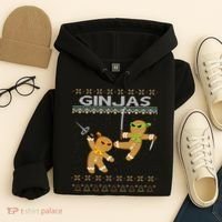 Ginjas Gingerbread Ninjas Ninjabread Christmas Ugly Sweater Hoodie thumb 4