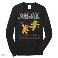 Ginjas Gingerbread Ninjas Ninjabread Christmas Ugly Sweater Long Sleeve Shirt thumb 0