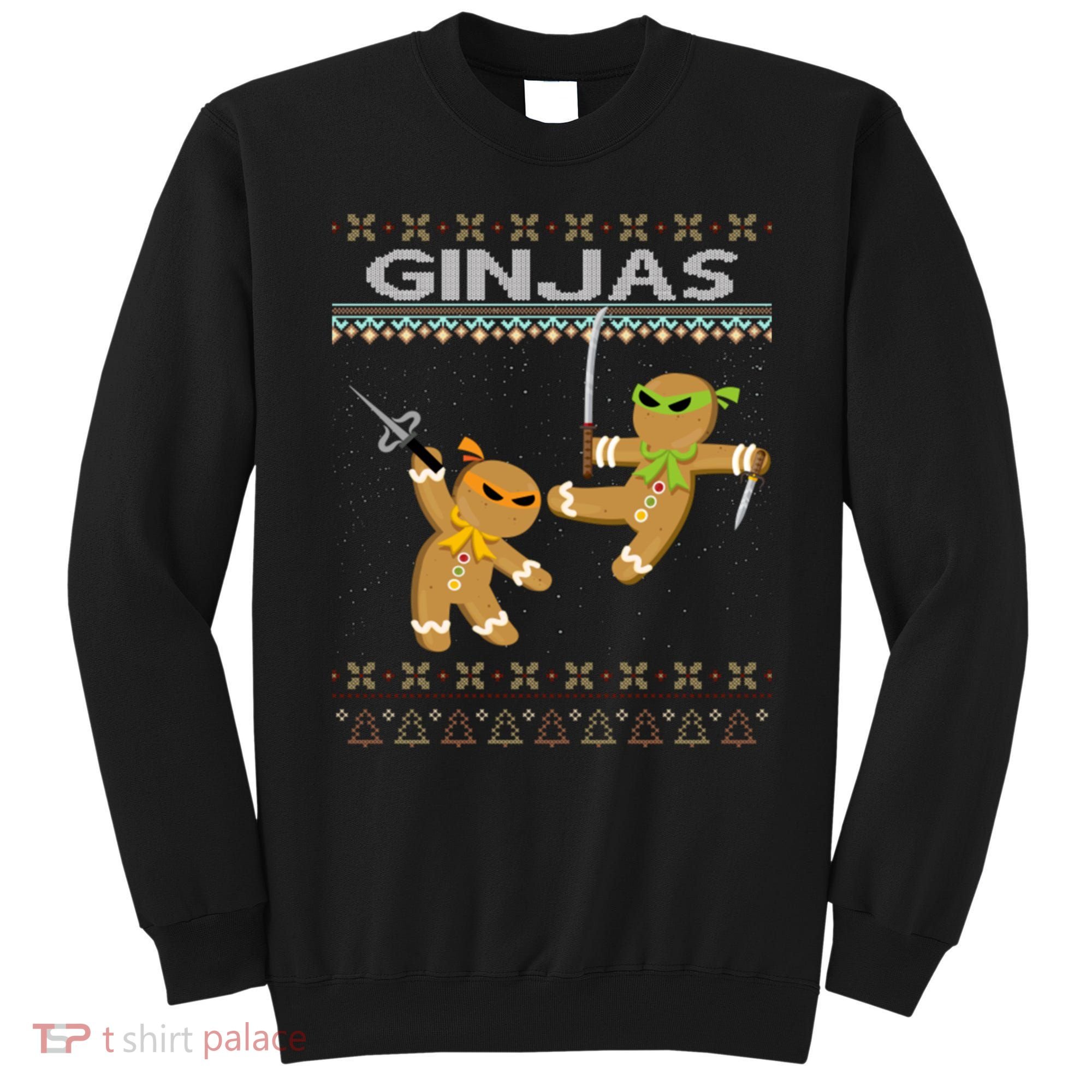 Ginjas Gingerbread Ninjas Ninjabread Christmas Ugly Sweater Sweatshirt