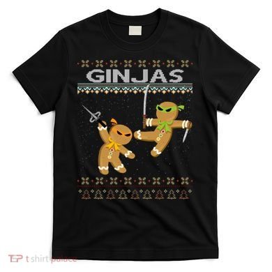 Ginjas Gingerbread Ninjas Ninjabread Christmas Ugly Sweater T-Shirt