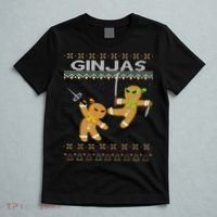 Ginjas Gingerbread Ninjas Ninjabread Christmas Ugly Sweater T-Shirt thumb 5
