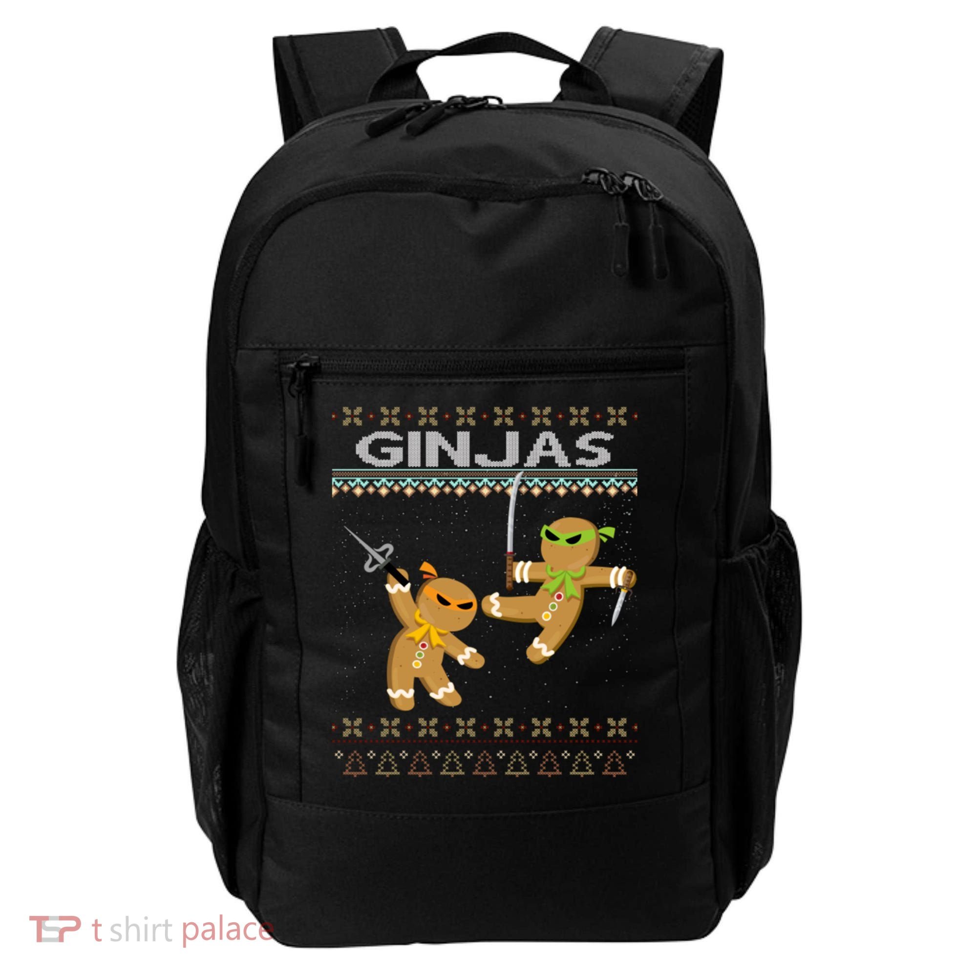 Ginjas Gingerbread Ninjas Ninjabread Christmas Ugly Sweater Backpack