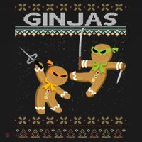Ginjas Gingerbread Ninjas Ninjabread Christmas Ugly Sweater Mousepad thumb 1
