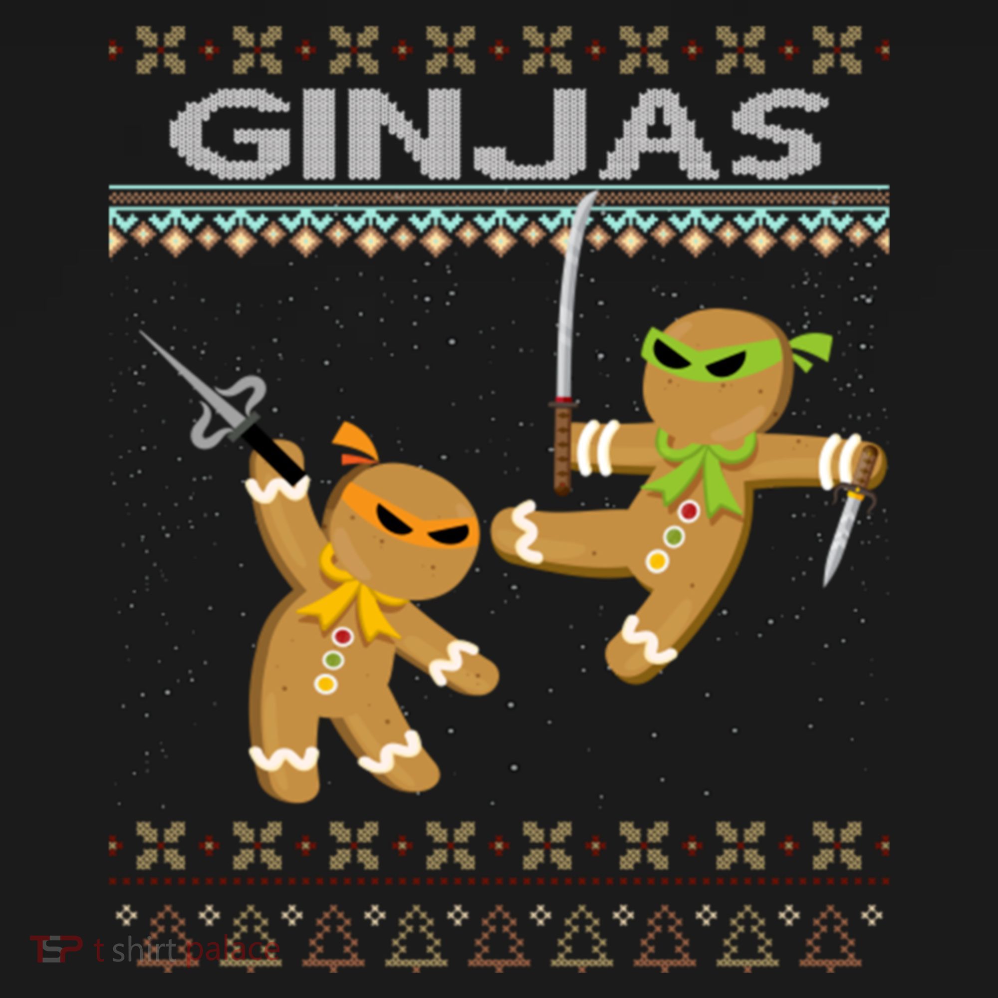 Ginjas Gingerbread Ninjas Ninjabread Christmas Ugly Sweater Women's Tank Top