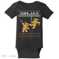 Ginjas Gingerbread Ninjas Ninjabread Christmas Ugly Sweater Baby Bodysuit thumb 0