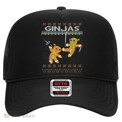 Ginjas Gingerbread Ninjas Ninjabread Christmas Ugly Sweater Hat
