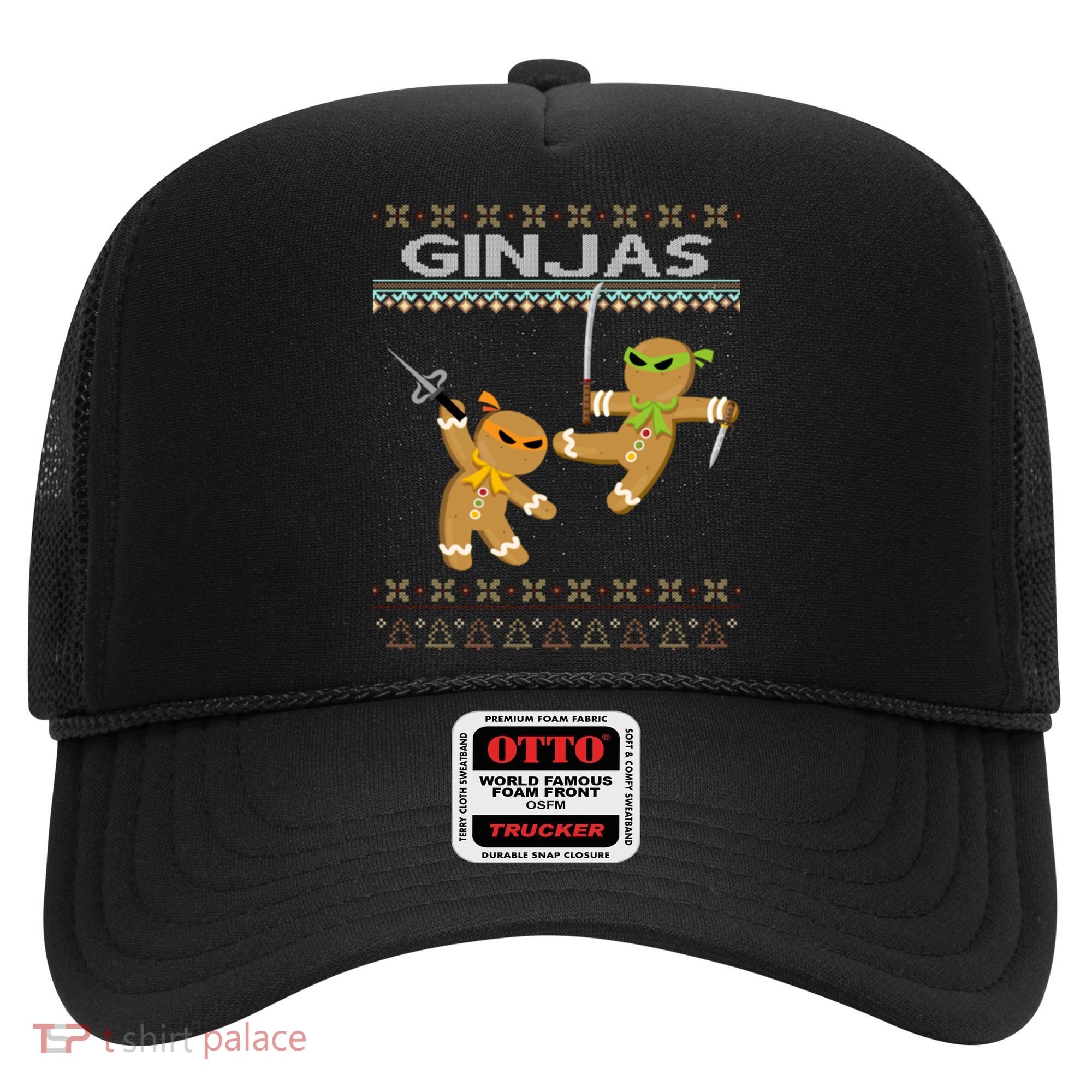 Ginjas Gingerbread Ninjas Ninjabread Christmas Ugly Sweater Hat
