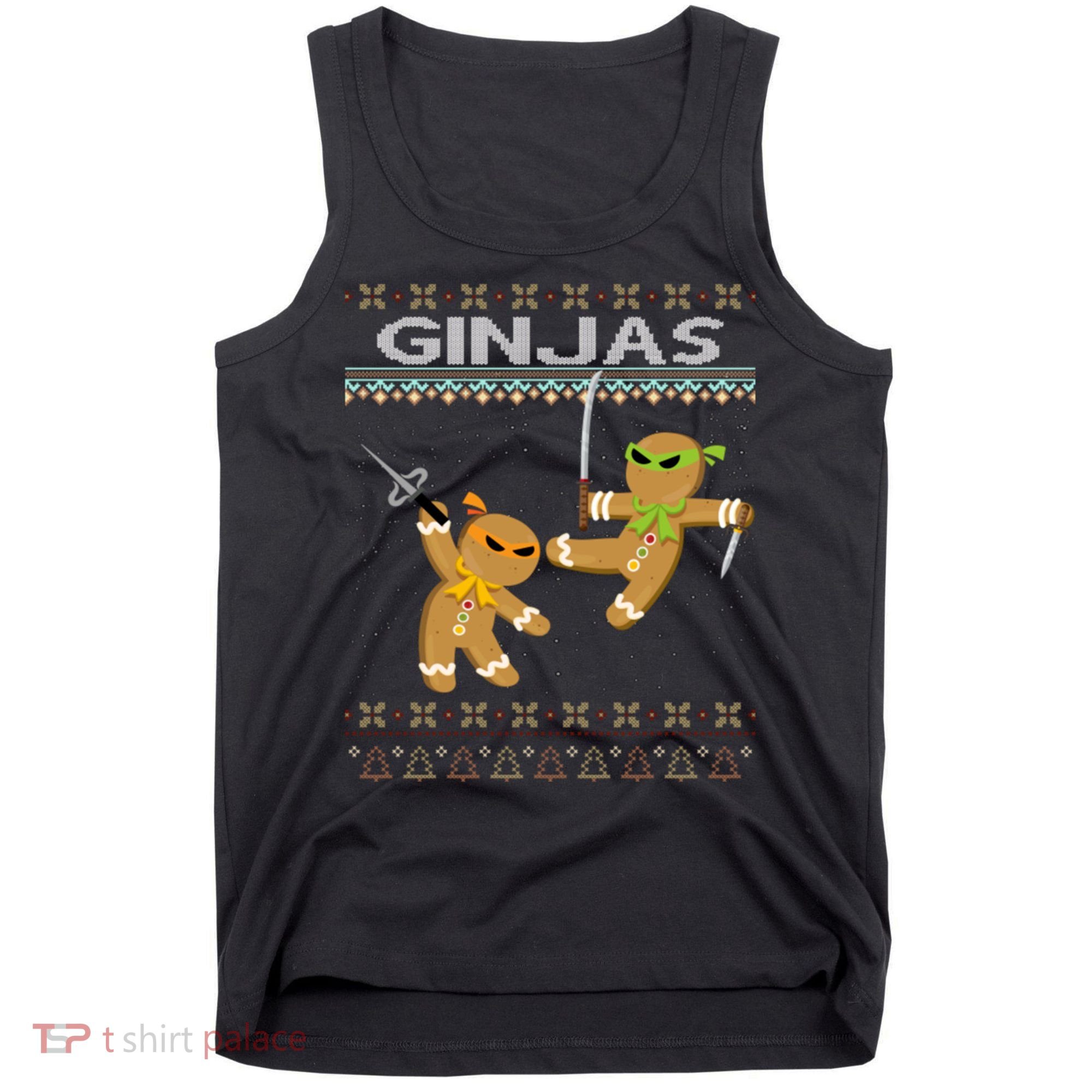 Ginjas Gingerbread Ninjas Ninjabread Christmas Ugly Sweater Tank Top