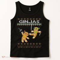 Ginjas Gingerbread Ninjas Ninjabread Christmas Ugly Sweater Tank Top thumb 2