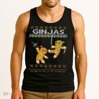 Ginjas Gingerbread Ninjas Ninjabread Christmas Ugly Sweater Tank Top thumb 3