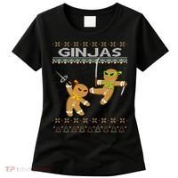 Ginjas Gingerbread Ninjas Ninjabread Christmas Ugly Sweater Women's T-Shirt thumb 0
