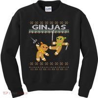 Ginjas Gingerbread Ninjas Ninjabread Christmas Ugly Sweater Kids Sweatshirt thumb 0