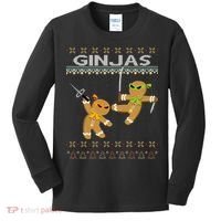 Ginjas Gingerbread Ninjas Ninjabread Christmas Ugly Sweater Kids Long Sleeve Shirt thumb 0