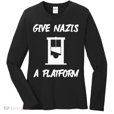 Gabe Give Nazis A Platform Women's Long Sleeve Shirt