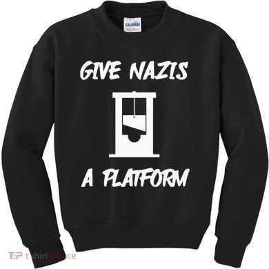 Gabe Give Nazis A Platform Kids Sweatshirt