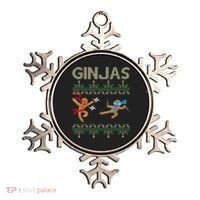 Ginjas Gingerbread Ninjas Throwing Stars Ugly Christmas Ornament thumb 0