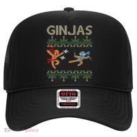 Ginjas Gingerbread Ninjas Throwing Stars Ugly Christmas Hat thumb 0