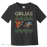 Ginjas Gingerbread Ninjas Throwing Stars Ugly Christmas Toddler T-Shirt thumb 0