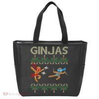 Ginjas Gingerbread Ninjas Throwing Stars Ugly Christmas Tote Bag thumb 0