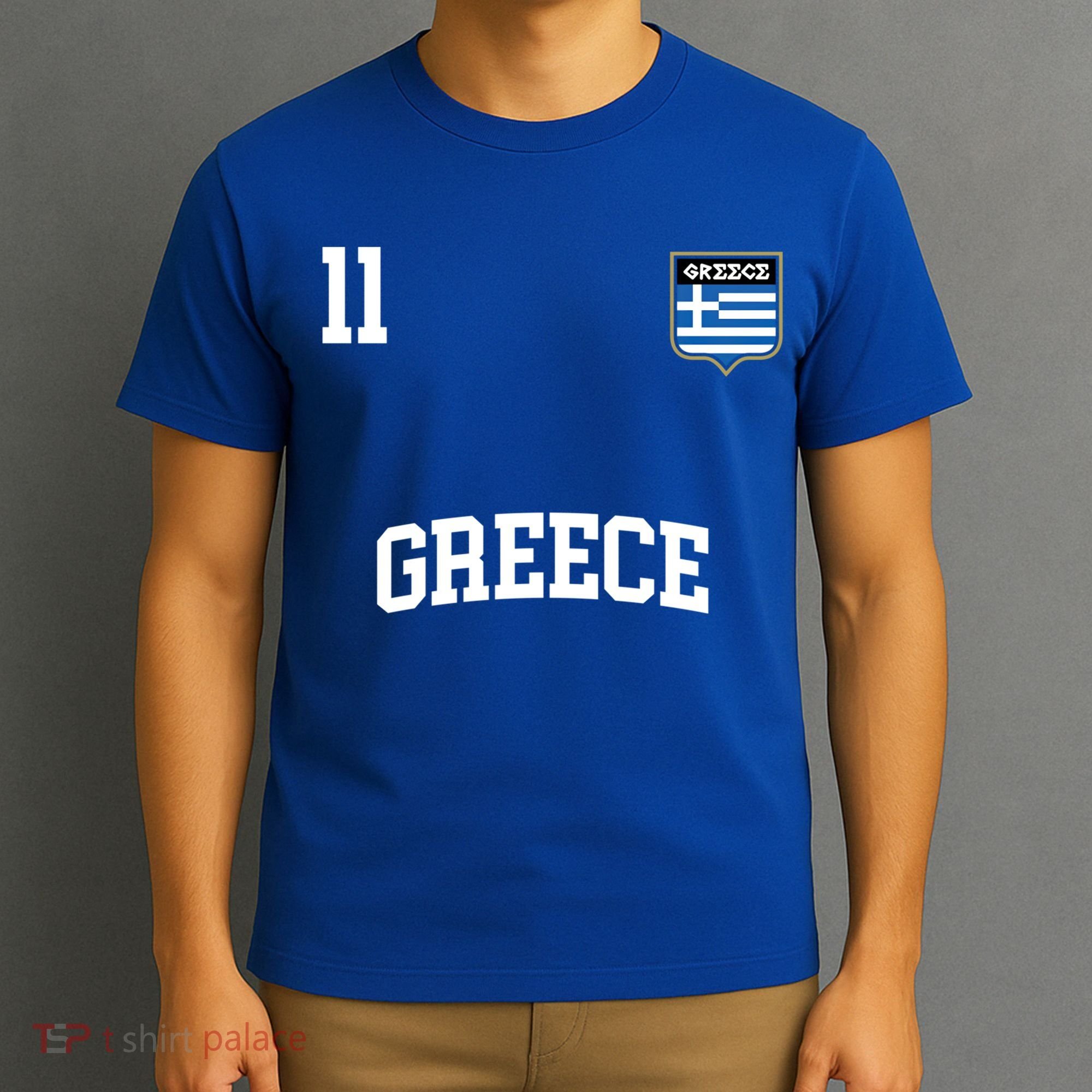Greece Gift No 11 Greek Flag Football Soccer Team T-Shirt