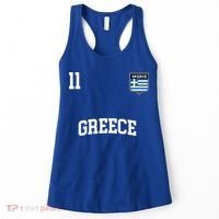 Greece Gift No 11 Greek Flag Football Soccer Team Women's Tank Top thumb 0