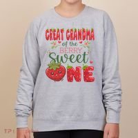 Great Grandma Of The Berry Sweet One 1st Birthday Strawberry Women's Sweatshirt thumb 0