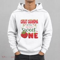 Great Grandma Of The Berry Sweet One 1st Birthday Strawberry Hoodie thumb 0