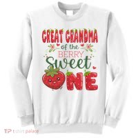 Great Grandma Of The Berry Sweet One 1st Birthday Strawberry Sweatshirt thumb 0