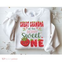 Great Grandma Of The Berry Sweet One 1st Birthday Strawberry Sweatshirt thumb 2