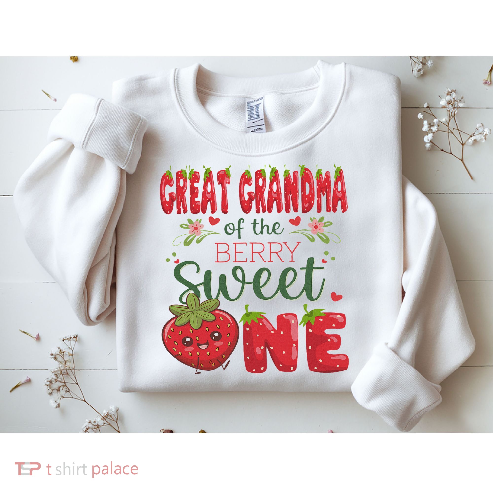 Great Grandma Of The Berry Sweet One 1st Birthday Strawberry Sweatshirt