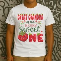 Great Grandma Of The Berry Sweet One 1st Birthday Strawberry T-Shirt thumb 3