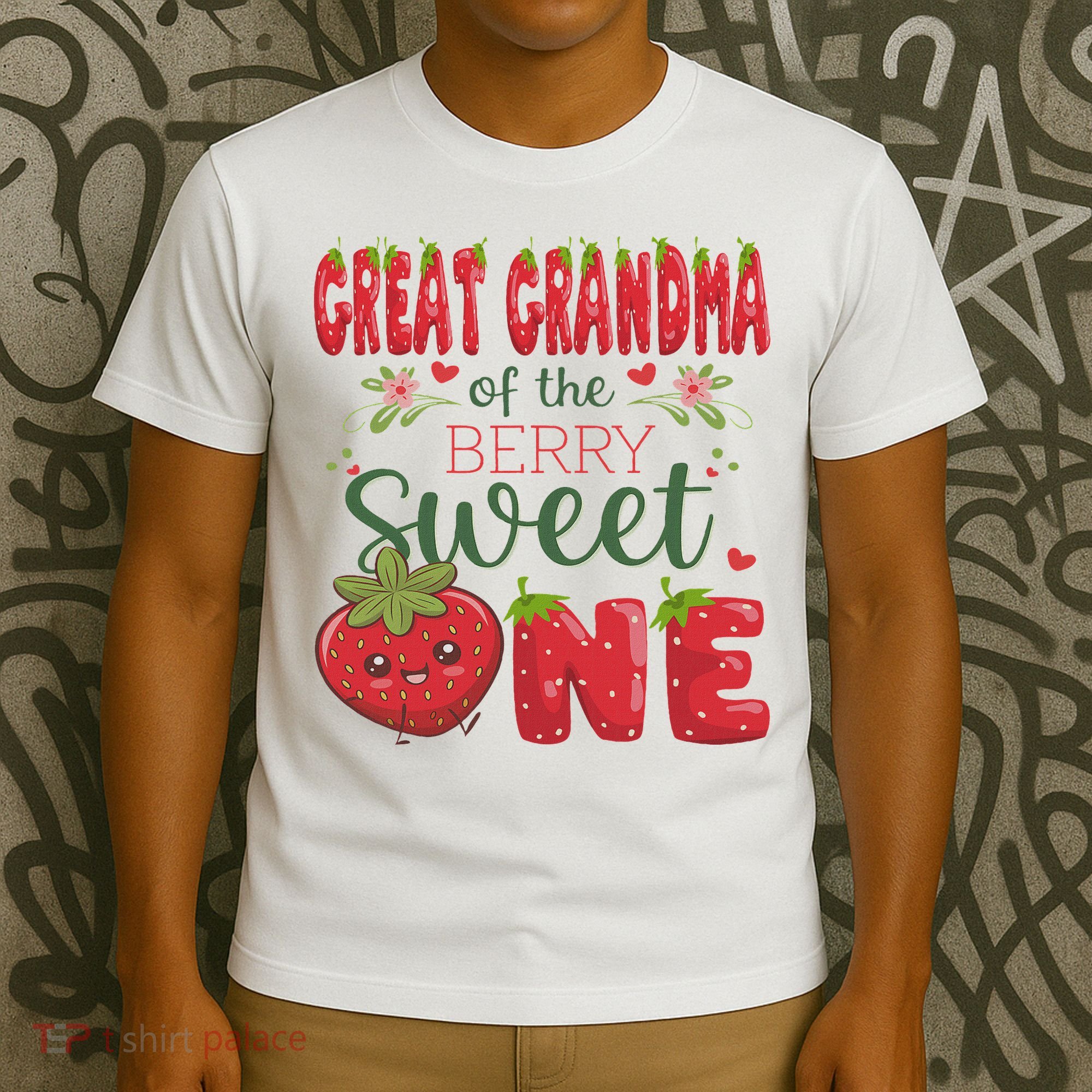 Great Grandma Of The Berry Sweet One 1st Birthday Strawberry T-Shirt