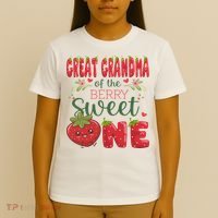 Great Grandma Of The Berry Sweet One 1st Birthday Strawberry T-Shirt thumb 4