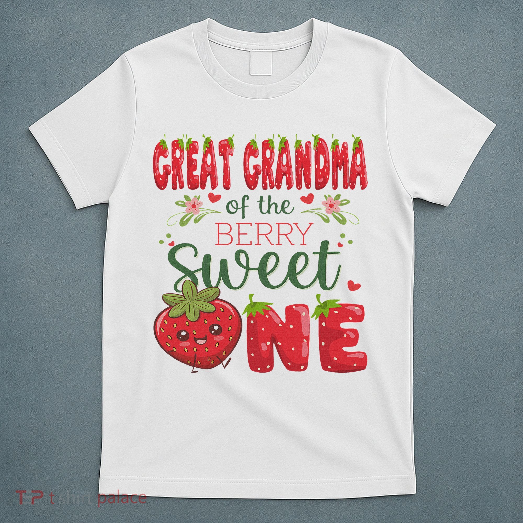 Great Grandma Of The Berry Sweet One 1st Birthday Strawberry T-Shirt